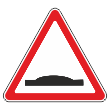 Дорожный знак 1.17 «Искусственная неровность» (металл 0,8 мм, II типоразмер: сторона 900 мм, С/О пленка: тип А инженерная)
